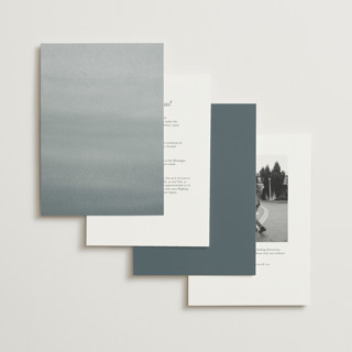 This is a heather petite wedding invitations with standard by Stacey Meacham called pressed foliage printing on signature in petite