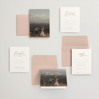 This is a chiffon petite wedding invitations with standard by Orasie called full photo printing on signature in petite