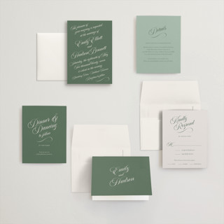 This is a garden petite wedding invitations with standard by Alston Foster called enchanted printing on signature in petite