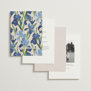 This is a natural petite wedding invitations with standard by Everett Paper Goods called irises printing on signature in petite