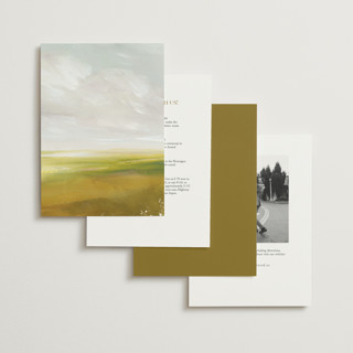 This is a fern petite wedding invitations with standard by Lindsay Megahed called savanna printing on signature in petite