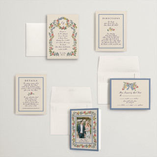 This is a cornflower petite wedding invitations with standard by Chris Griffith called a wedding in low country printing on signature in petite