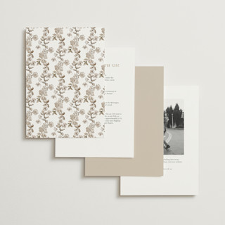 This is a sepia petite wedding invitations with standard by Itsy Belle Studio called daphne printing on signature in petite