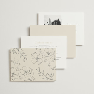 This is a oreo creme petite wedding invitations with standard by Design Lotus called wonderful tonight printing on signature in petite