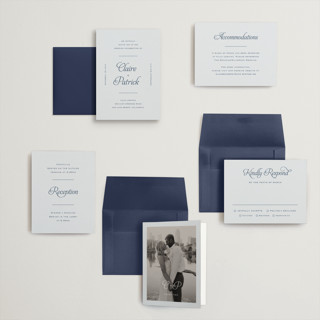 This is a powder petite wedding invitations with standard by Carolyn MacLaren called modernne printing on signature in petite