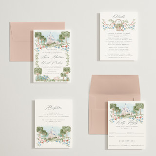 This is a spring petite wedding invitations with standard by Petra Kern called disney's once upon in a dream printing on signature in petite