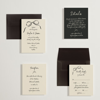 This is a tuxedo petite wedding invitations with standard by Jelena Vuletic called inkwoven printing on signature in petite