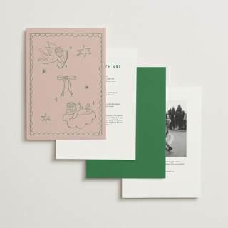 This is a avocado petite wedding invitations with standard by Helena Vitto called crazy little thing called love printing on signature in petite