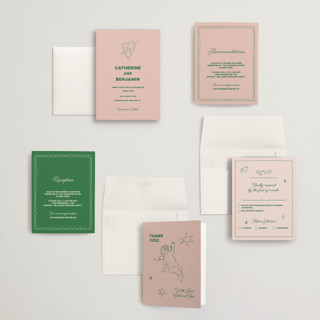 This is a avocado petite wedding invitations with standard by Helena Vitto called crazy little thing called love printing on signature in petite