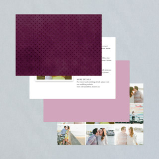 This is a amethyst petite wedding invitations with standard by Rebecca Bowen called abstract jewel printing on signature in petite
