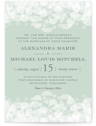 Twinkling Lights Wedding Invitation Petite Cards