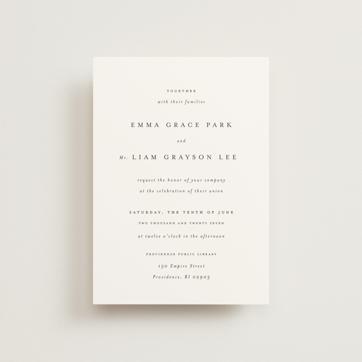 "A Thousand Years" - Petite Wedding Invitations in Classic White by Design Lotus.
