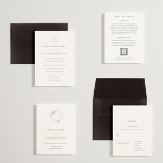 This is a classic white petite wedding invitations with standard by Design Lotus called a thousand years printing on signature in petite