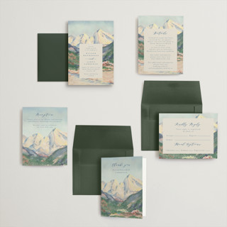 This is a summer petite wedding invitations with standard by Petra Kern called the valley printing on signature in petite