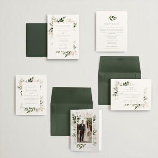 This is a porcelain petite wedding invitations with standard by Leah Bisch called grace printing on signature in petite