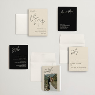 This is a champagne petite wedding invitations with standard by JoAnn Jinks called signed printing on signature in petite