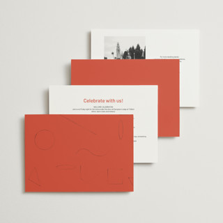 This is a verona sunset petite wedding invitations with standard by Blustery August called alaia printing on signature in petite