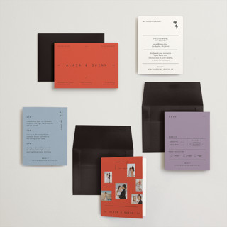 This is a verona sunset petite wedding invitations with standard by Blustery August called alaia printing on signature in petite