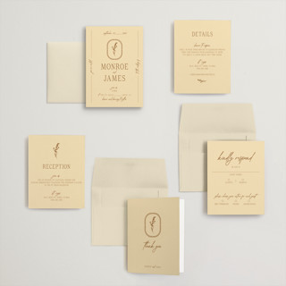 This is a bark petite wedding invitations with standard by Jen Ramsey called classic and floral printing on signature in petite