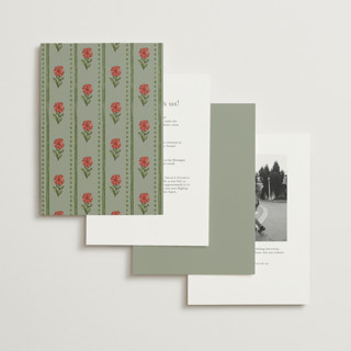 This is a coral fern petite wedding invitations with standard by Chris Griffith called wedding tapestry printing on signature in petite