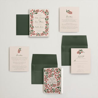 This is a tomato petite wedding invitations with standard by Katharine Watson called cherry tomatoes printing on signature in petite
