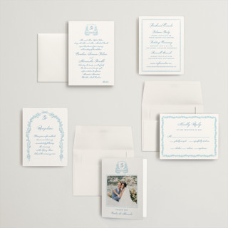 This is a capri petite wedding invitations with standard by Creo Study called royalty printing on signature in petite