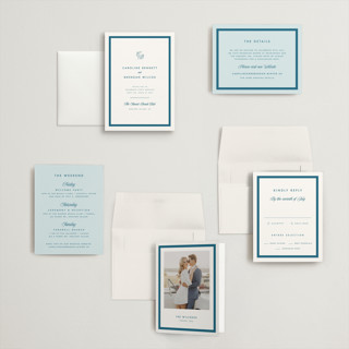 This is a ocean petite wedding invitations with standard by Kelly Schmidt called coast printing on signature in petite