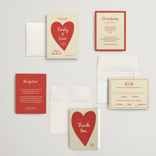 This is a cherry petite wedding invitations with standard by Ani Somi called big heart wedding printing on signature in petite