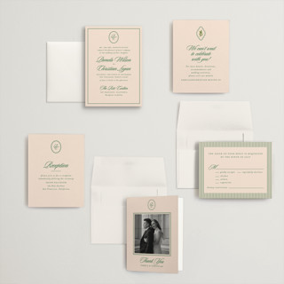 This is a emerald petite wedding invitations with standard by Creo Study called scripted printing on signature in petite
