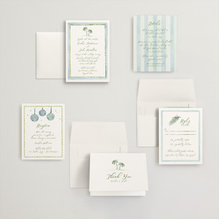 This is a celeste petite wedding invitations with standard by Pati Cascino called alento printing on signature in petite