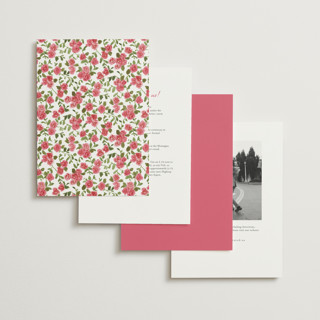 This is a azalea petite wedding invitations with standard by Everett Paper Goods called villa printing on signature in petite