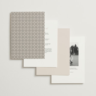 This is a ivory petite wedding invitations with standard by Melanie Kosuge called ayumi printing on signature in petite