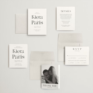 This is a tuxedo petite wedding invitations with standard by tuldok called embellished note printing on signature in petite