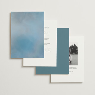 This is a delft blue petite wedding invitations with standard by Ashley DeMeyere called porcelain printing on signature in petite