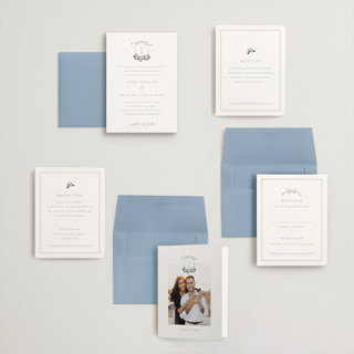 This is a french petite wedding invitations with standard by Design Lotus called be with you printing on signature in petite