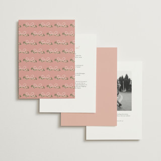 This is a blush petite wedding invitations with standard by Itsy Belle Studio called ribbonly frame printing on signature in petite