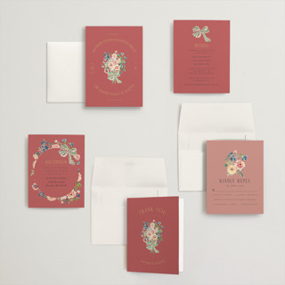 This is a rose petite wedding invitations with standard by Itsy Belle Studio called ruban en fleur printing on signature in petite