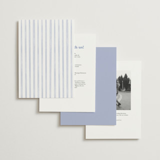 This is a periwinkle petite wedding invitations with standard by Kristen Smith called delicate vines printing on signature in petite