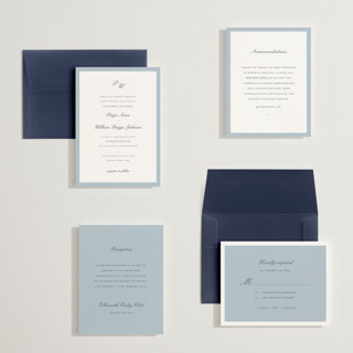 This is a sky petite wedding invitations with standard by Sara Hicks Malone called briland printing on signature in petite