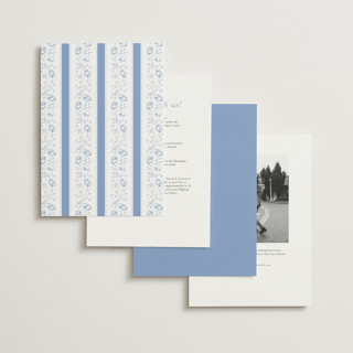 This is a sky petite wedding invitations with standard by Robert and Stella called constance printing on signature in petite