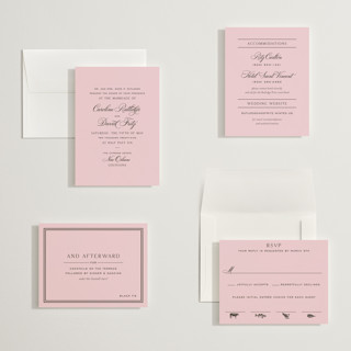 This is a peony petite wedding invitations with standard by Megan Davis called nola printing on signature in petite