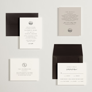 This is a cotton petite wedding invitations with standard by Amy Kross called aspen knoll printing on signature in petite