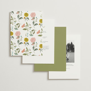 This is a swan petite wedding invitations with standard by Lori Wemple called botanical cameo printing on signature in petite