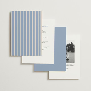 This is a periwinkle petite wedding invitations with standard by Hooray Creative called twin border printing on signature in petite