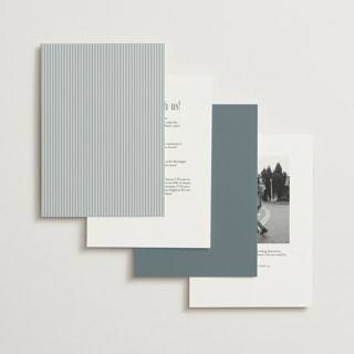 This is a capri petite wedding invitations with standard by Emily Betts called modern stripes printing on signature in petite