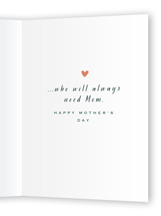 This is a crayon mothers day cards with standard by Hannah Williams called independent adult printing on signature in greeting cards