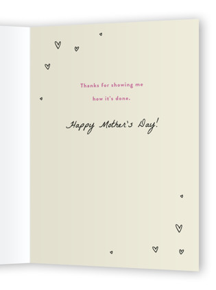 This is a rainbow mothers day cards with standard by Pixel and Hank called like mother like daughter printing on signature in greeting cards