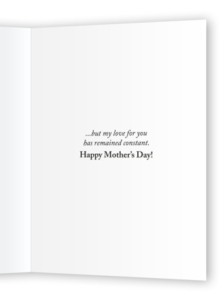 This is a blush mothers day cards with standard by Monica Hees called rides printing on signature in greeting cards