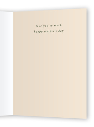 This is a leaf mothers day cards with standard by Sierra Lee called botanical mom printing on signature in greeting cards