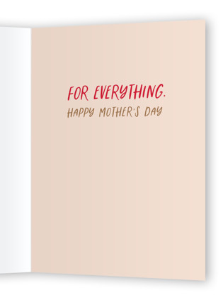 This is a champagne mothers day cards with standard by Creo Study called look up to you printing on signature in greeting cards